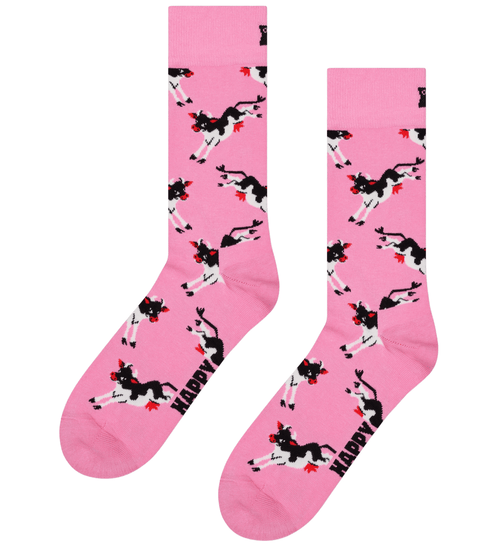 Happy SocksSocks SingleCow Socks, PinkBoxers & Briefs