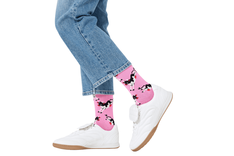 Happy SocksSocks SingleCow Socks, PinkBoxers & Briefs