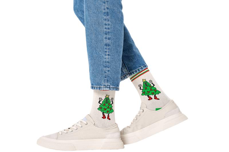 Happy SocksSocks SingleHappy Tree Socks, WhiteBoxers & Briefs