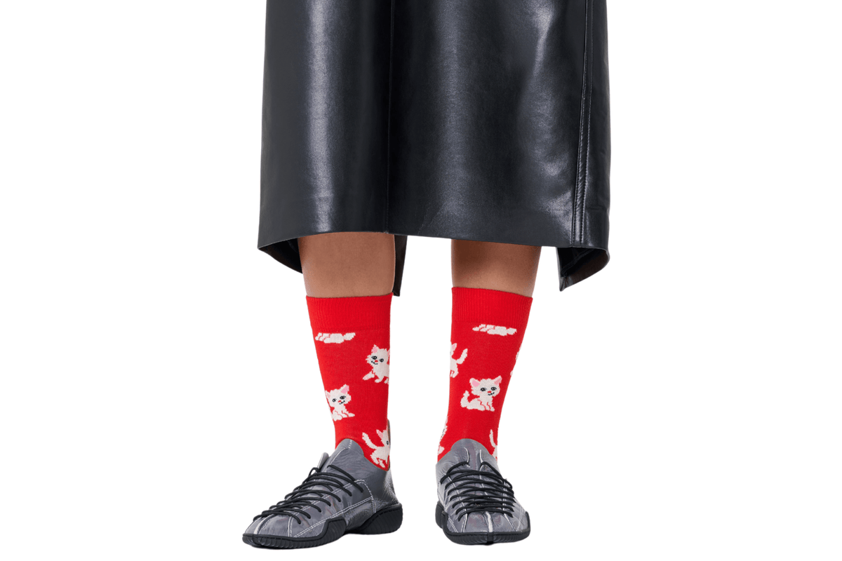 Happy SocksSocks SingleKitten Socks, RedBoxers & Briefs