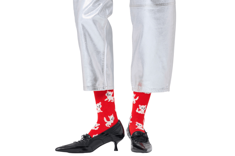 Happy SocksSocks SingleKitten Socks, RedBoxers & Briefs