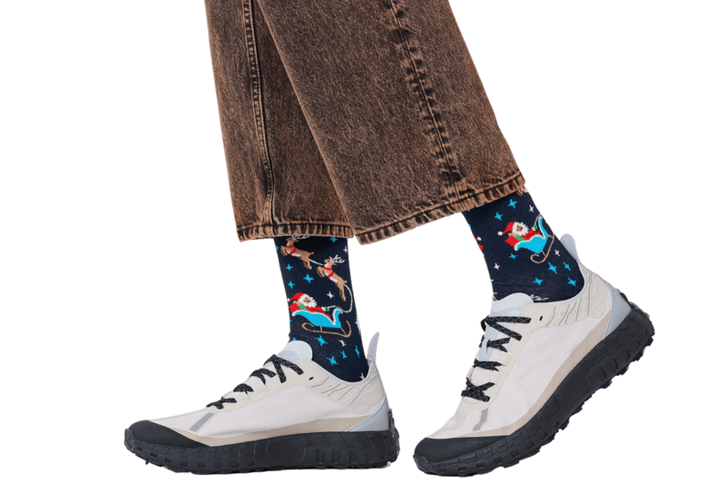 Happy SocksSocks SingleSleigh Socks, NavyBoxers & Briefs