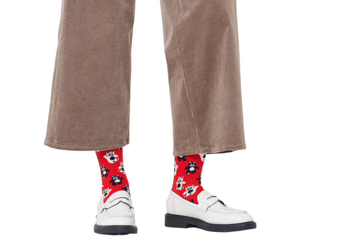 Happy SocksSocks SingleTeddy Bear Socks, RedBoxers & Briefs