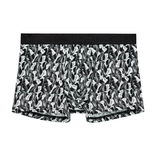Boxer à imprimé d'échecs, noir