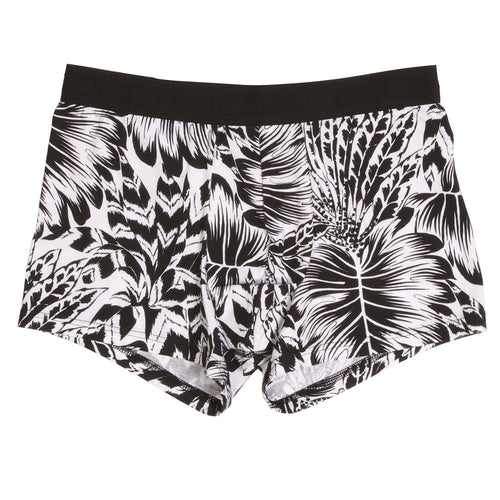 Boxer Lush en coton extensible, noir/blanc