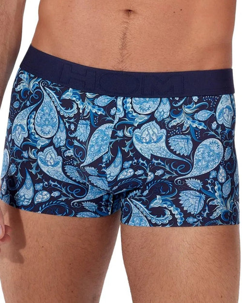 HOMTrunkBuchanan Paisley Print Boxer Trunk, Navy/BlueBoxers & Briefs