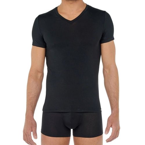 HOMT-ShirtTencel Soft V - Neck T-Shirt, BlackBoxers & Briefs
