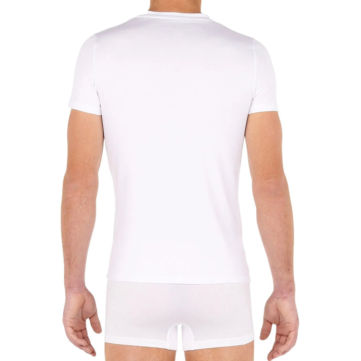 HOMT-ShirtTencel Soft V - Neck T-Shirt, WhiteBoxers & Briefs