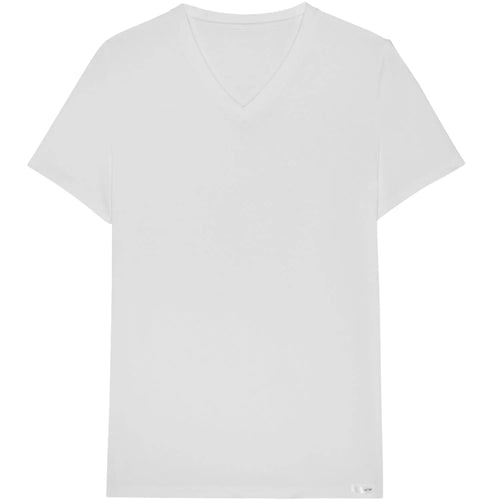 HOMT-ShirtTencel Soft V - Neck T-Shirt, WhiteBoxers & Briefs