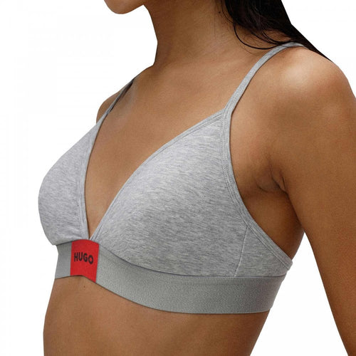HUGO - Red Label Padded Triangle Bra, Grey - Boxers - and - Briefs.net