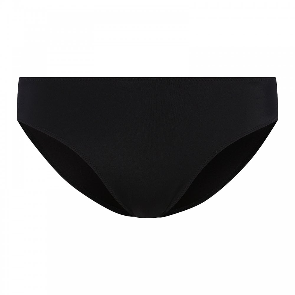 Bikinihose mit Logo, Schwarz