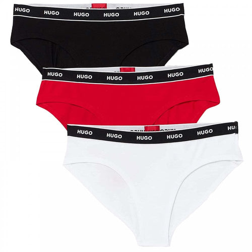 Lot de 3 slips avec logo, noir/rouge/blanc