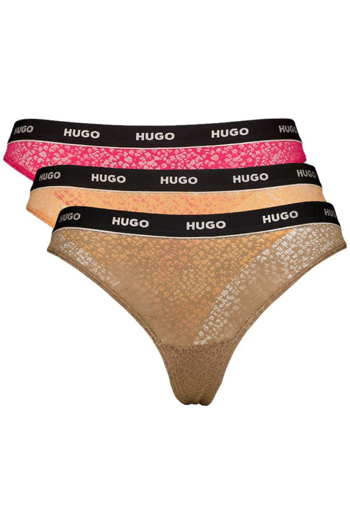 HUGOThongs 3 - pack3 - Pack Classic Logo Lace Thongs, Pink/Earth/ApricotBoxers - and - Briefs.net