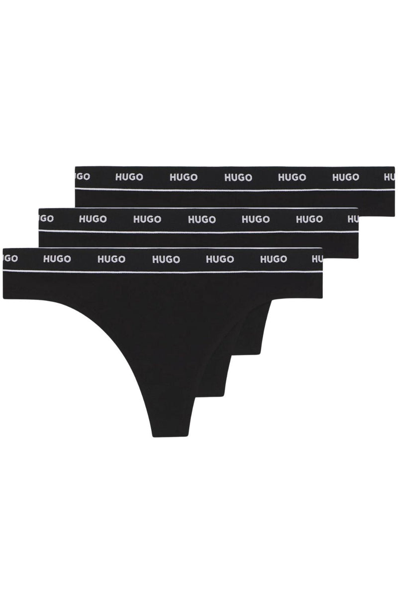 HUGOThongs 3 - pack3 - Pack Classic Logo Thongs, BlackBoxers & Briefs