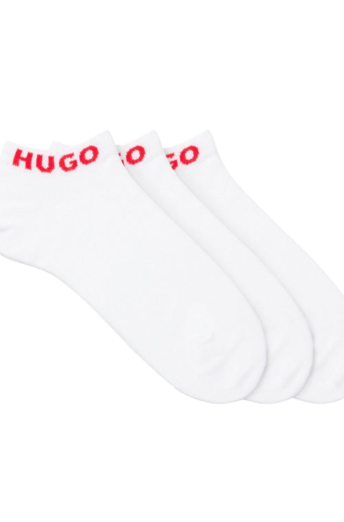 HUGOSocks 3 - pack3 - Pack Classic Logo Women's Trainer Socks, WhiteBoxers - and - Briefs.net