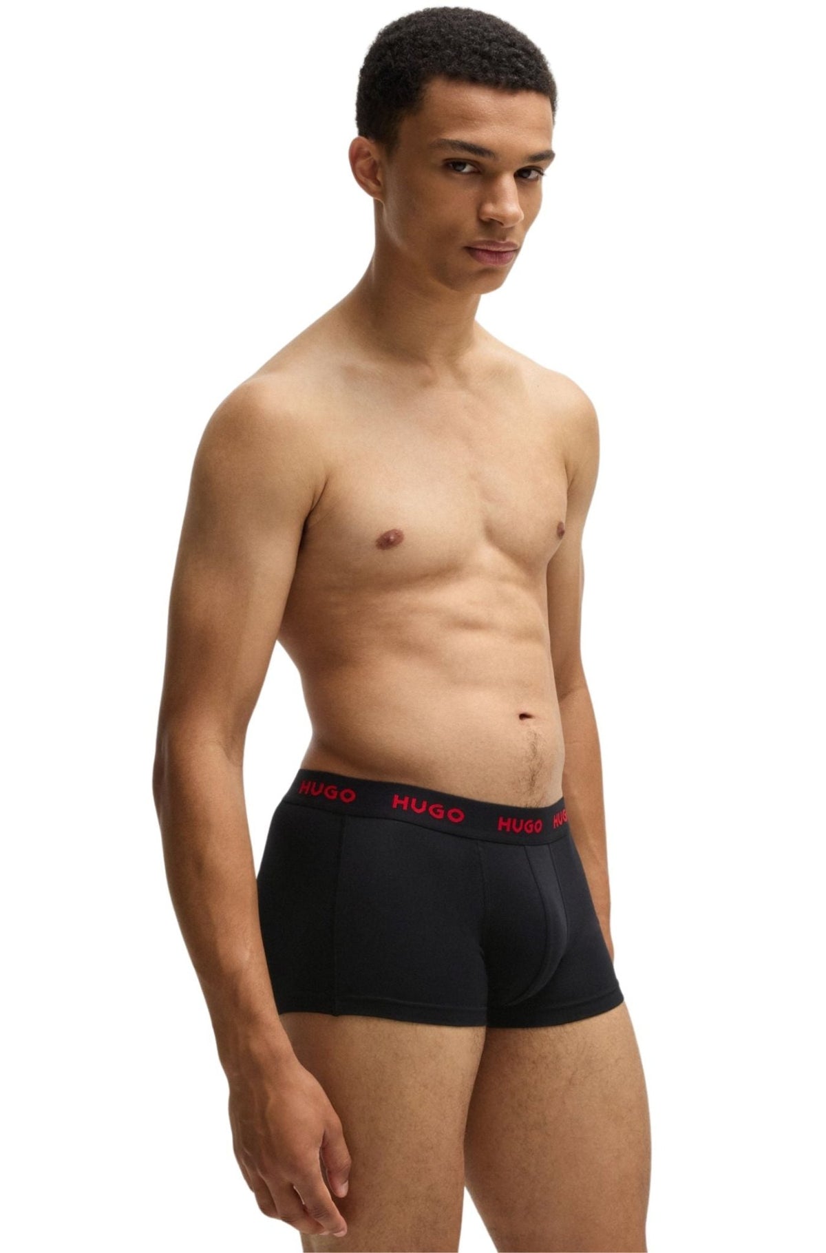 HUGOTrunks 3 - pack3 - Pack Hearts Boxer Trunks Gift Set, Black/redBoxers - and - Briefs.net