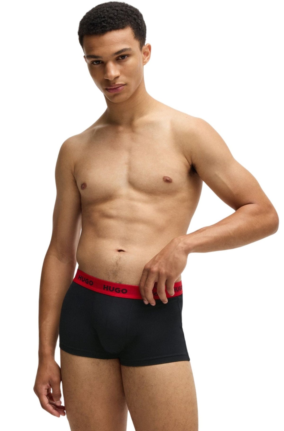 HUGOTrunks 3 - pack3 - Pack Hearts Boxer Trunks Gift Set, Black/redBoxers - and - Briefs.net