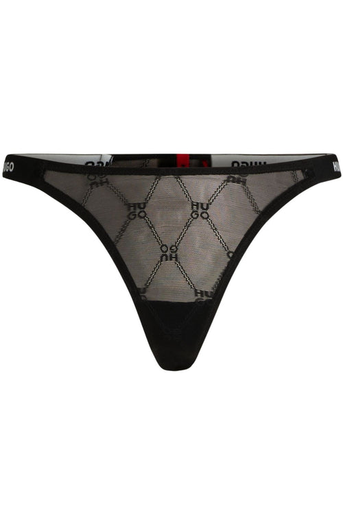 HUGOG - StringSporty Logo Lace String, Black/whiteBoxers - and - Briefs.net