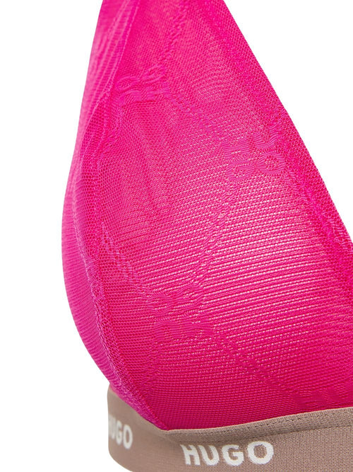 HUGOBraSporty Logo Lace Triangle Bra, Bright PinkBoxers - and - Briefs.net