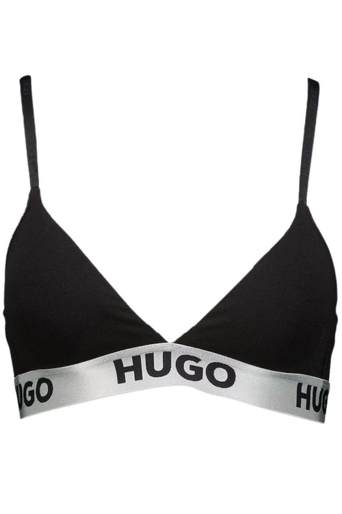 HUGOBraSporty Logo Triangle Bra, Black/silverBoxers - and - Briefs.net