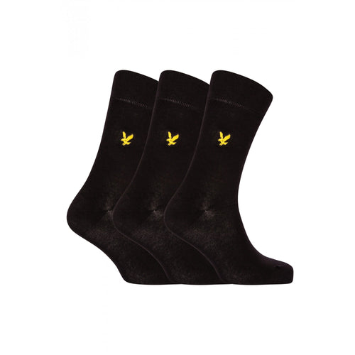 3-Pack Angus Dress Socks, Black