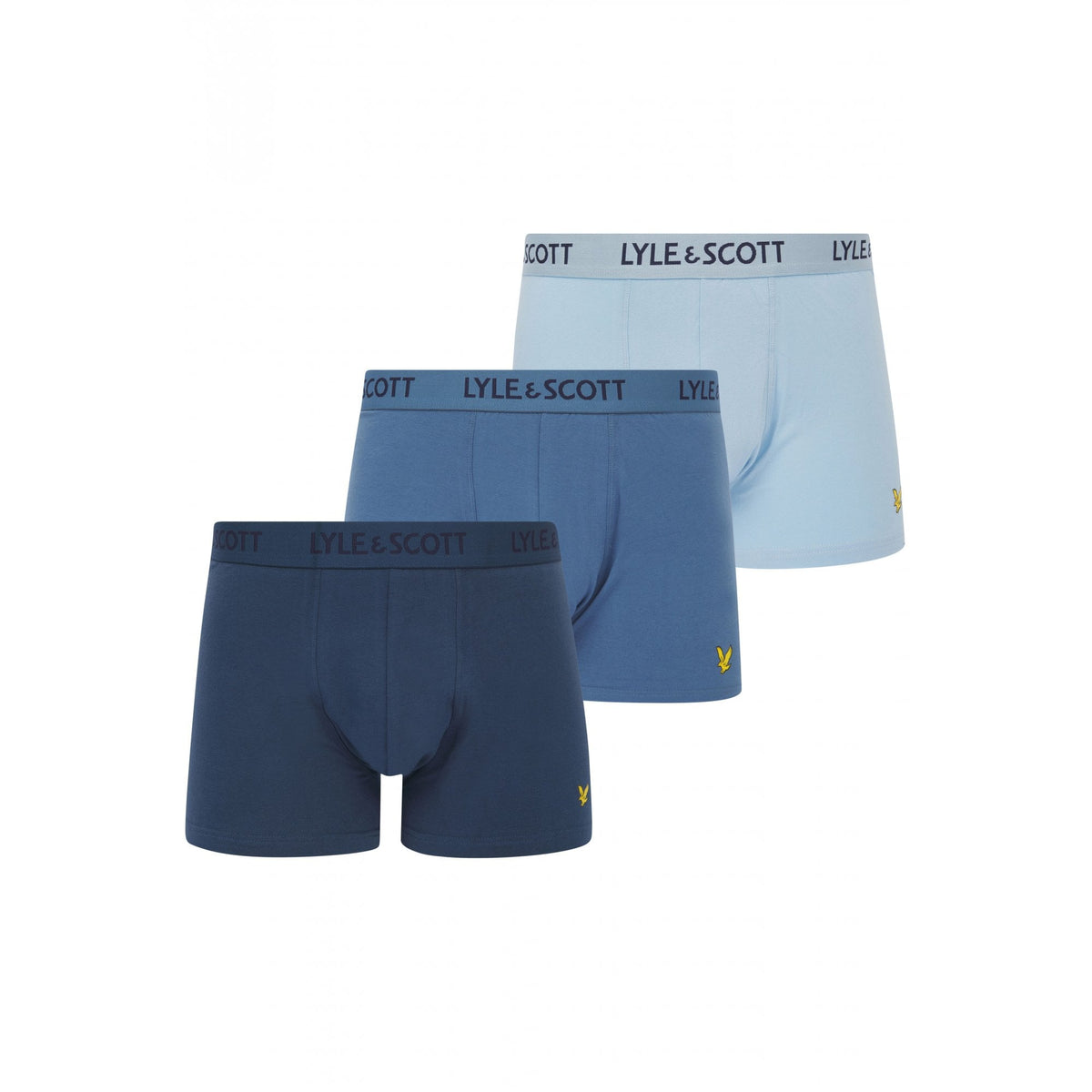 3-Pack Barclay Boxer Briefs, Blue Combination