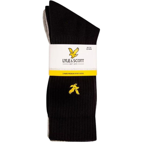 Lyle & ScottSocks 3 - pack3 - Pack Hamilton Sports Socks, Black/White/GreyBoxers - and - Briefs.net