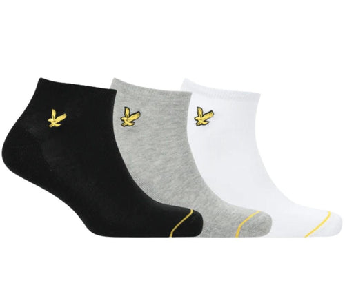 Lyle & ScottSocks 3 - pack3 - Pack Ross Trainer Socks, Black/White/GreyBoxers - and - Briefs.net