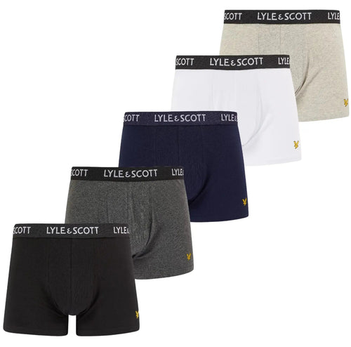 Lyle & ScottBoxer Briefs 5 - pack5 - Pack Miller Boxer Briefs, Black/Grey/White/NavyBoxers & Briefs