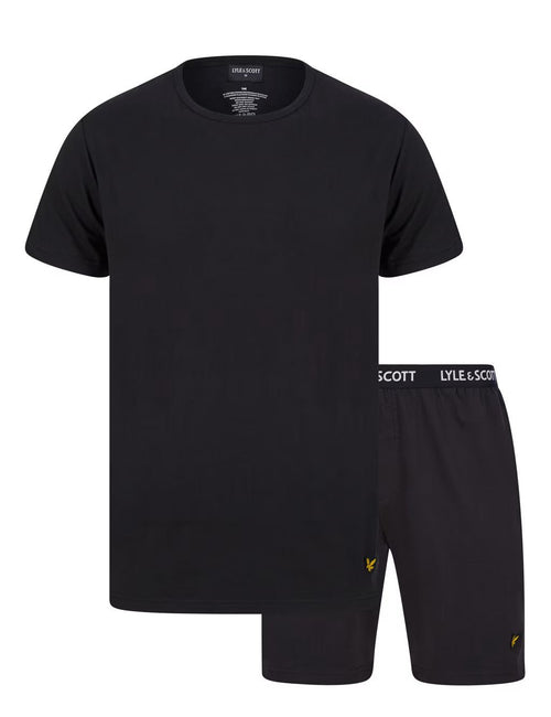 Lyle & ScottPyjama SetCharlie T-Shirt & Shorts Lounge Set, BlackBoxers - and - Briefs.net