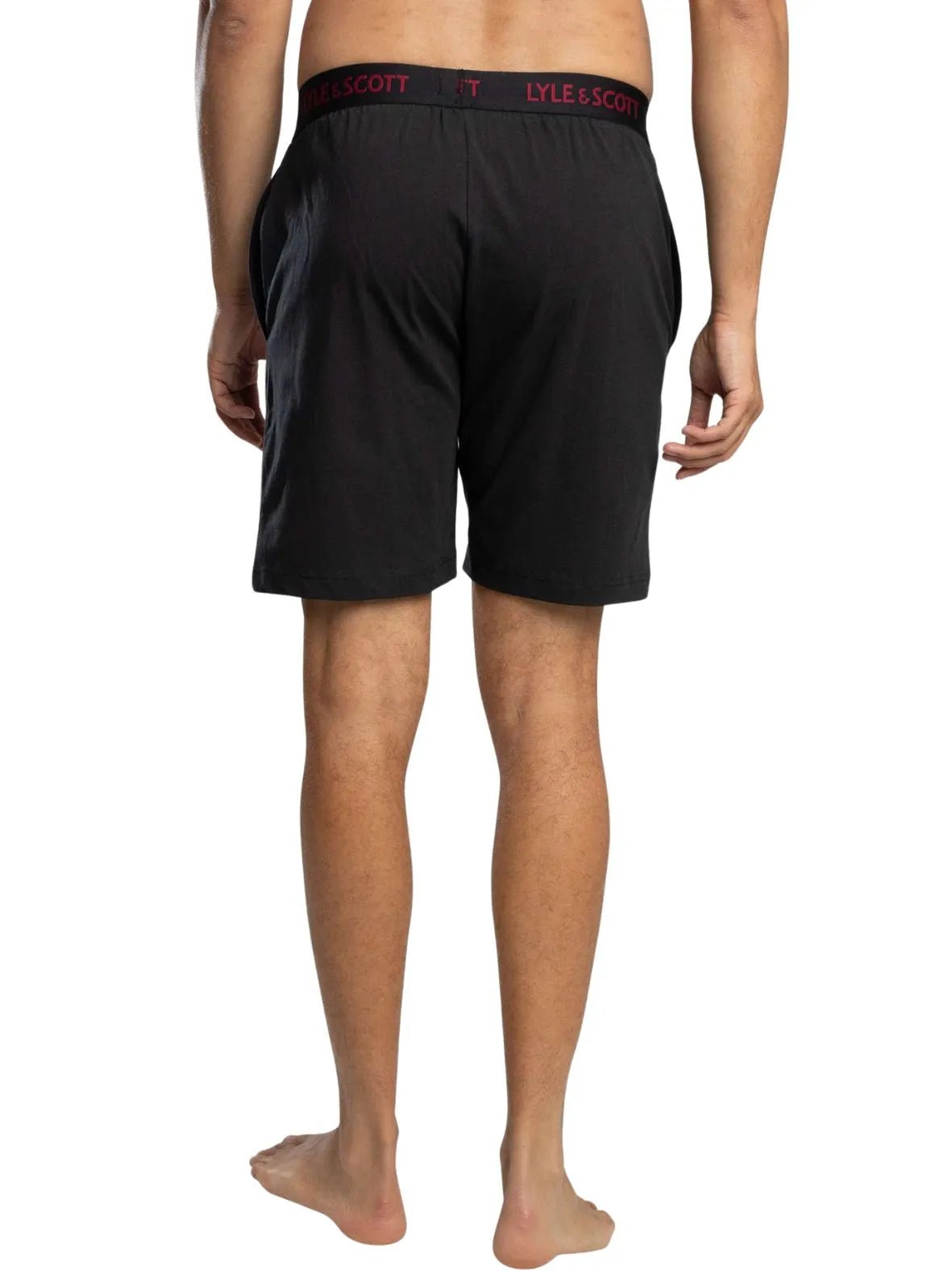 Lyle & ScottPyjama SetCharlie T-Shirt & Shorts Lounge Set, Burgundy/BlackBoxers & Briefs