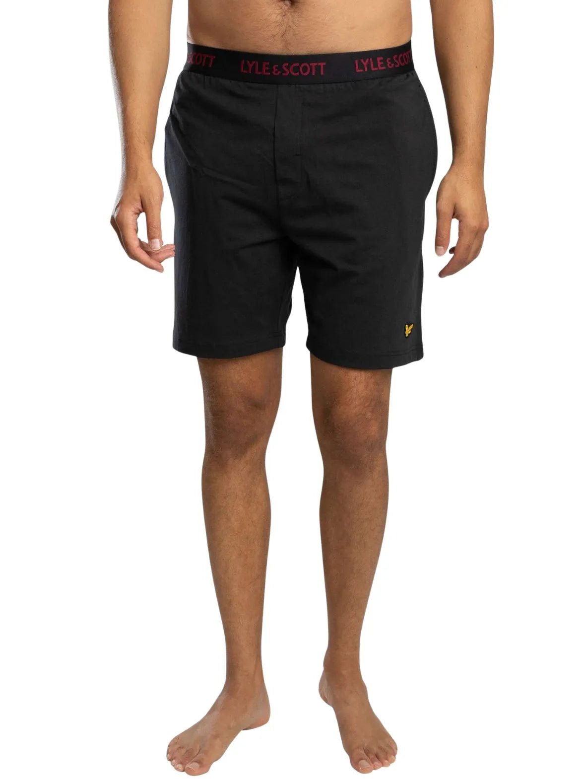Lyle & ScottPyjama SetCharlie T-Shirt & Shorts Lounge Set, Burgundy/BlackBoxers & Briefs