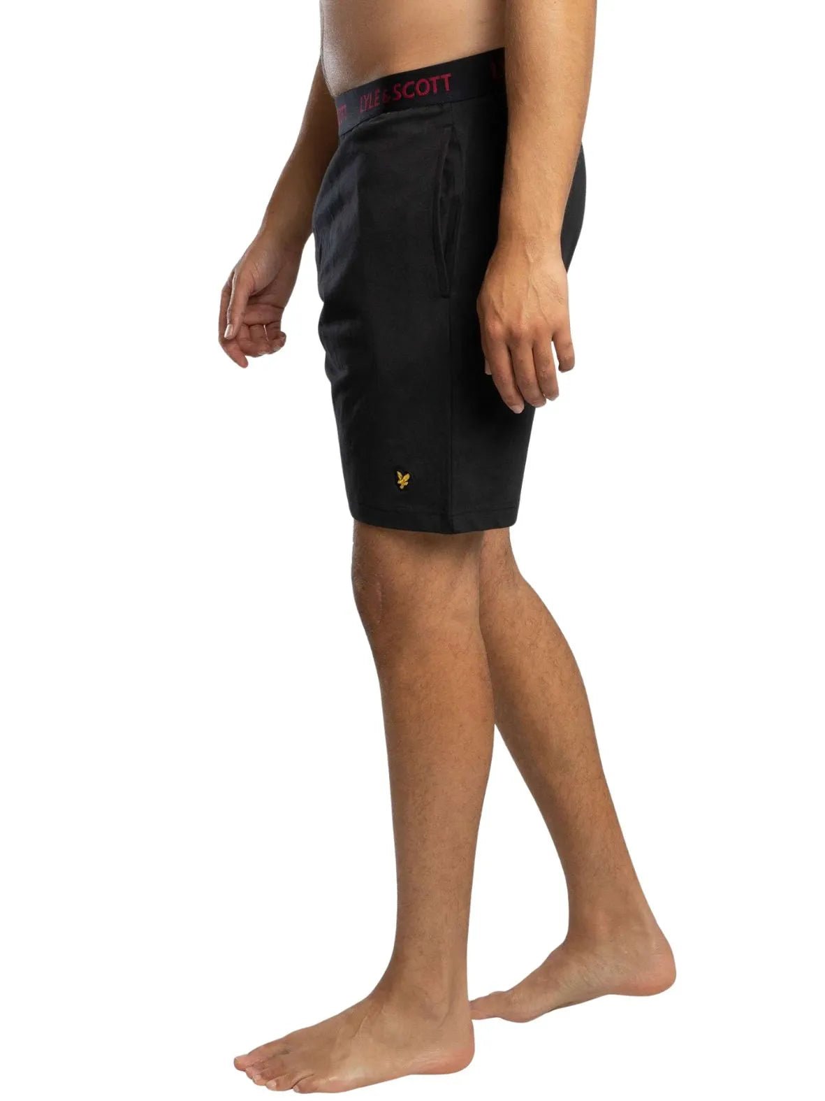 Lyle & ScottPyjama SetCharlie T-Shirt & Shorts Lounge Set, Burgundy/BlackBoxers & Briefs