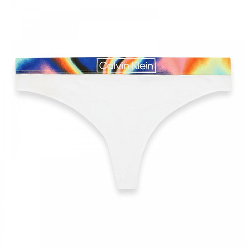 Plus Size Pride Tanga aus Bio-Baumwolle, Weiß