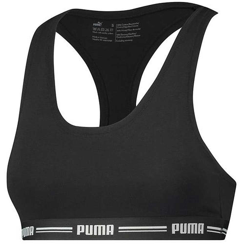 Bralette emblématique en coton modal extensible, noir