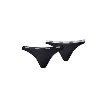 2er-Pack klassische Low-Rise-Bikinislips mit Logo, Schwarz