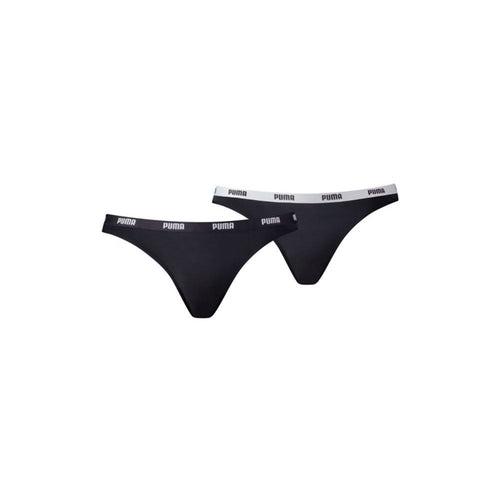 2er-Pack klassische Low-Rise-Bikinislips mit Logo, Schwarz