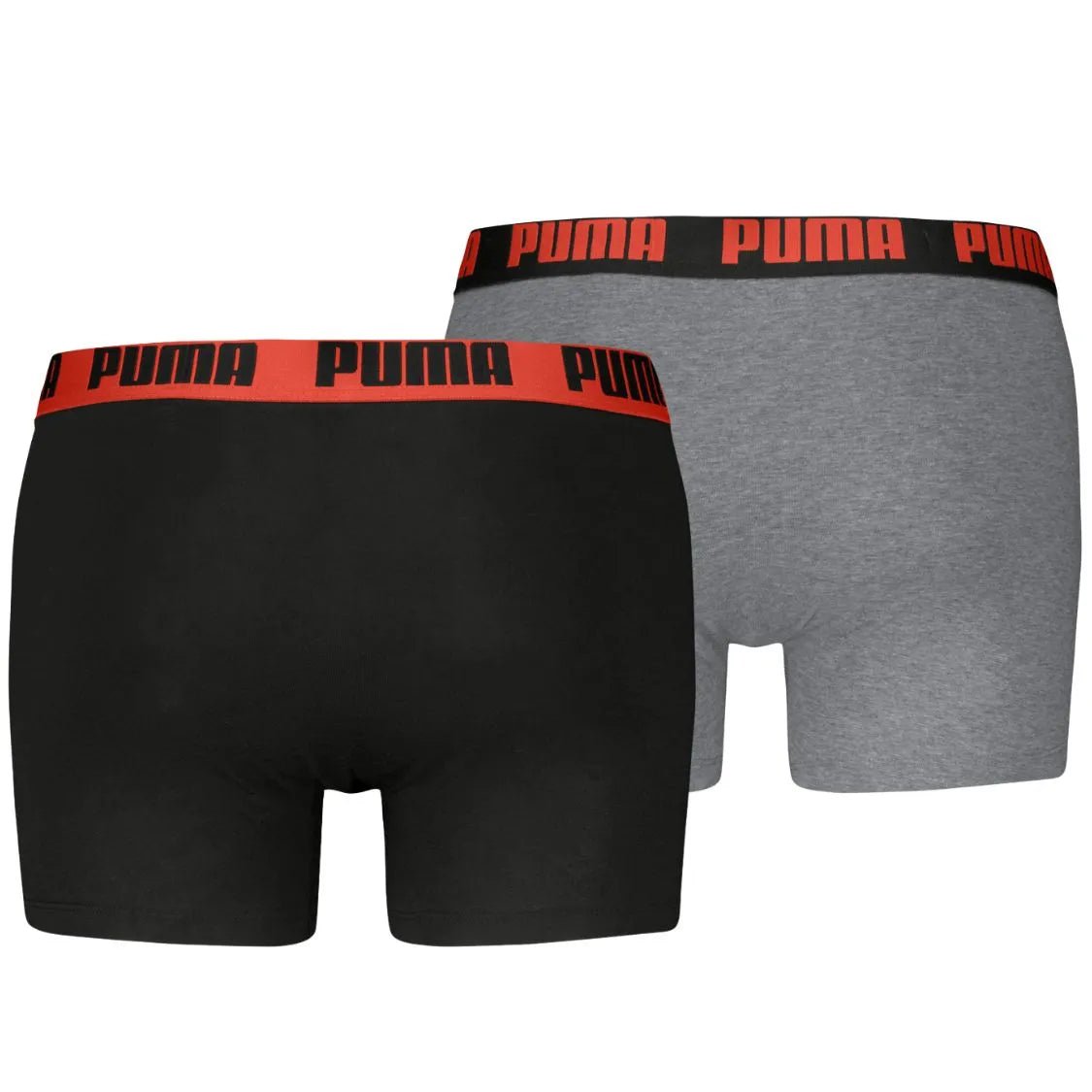 PumaBoxer Briefs 2 - pack2 - Pack Basic Boxer Briefs, Black/Grey w/ fierce redBoxers & Briefs