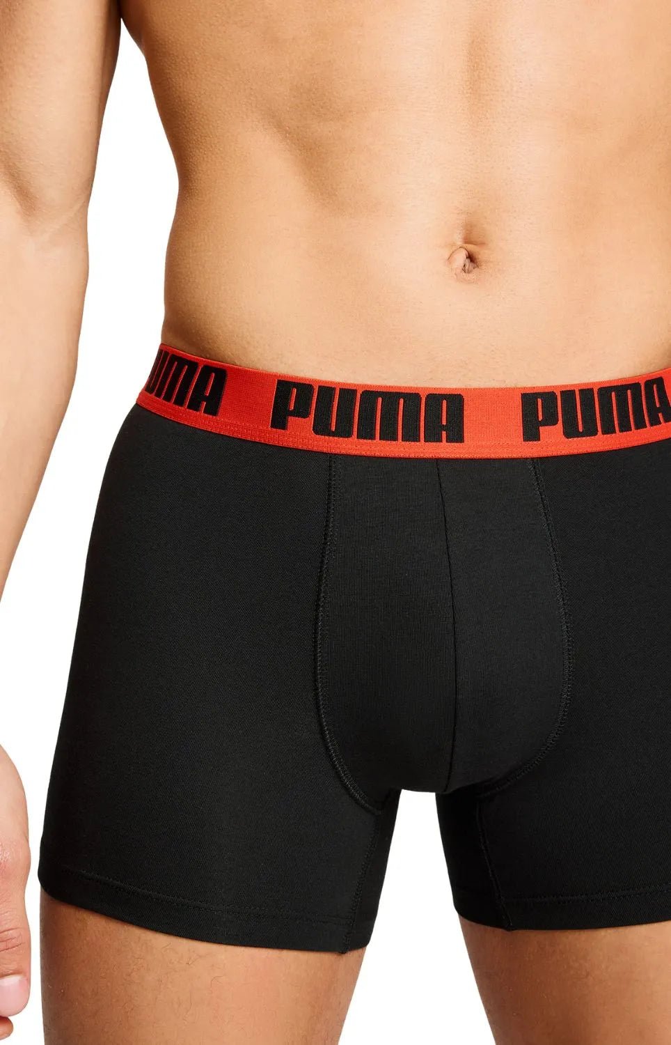 PumaBoxer Briefs 2 - pack2 - Pack Basic Boxer Briefs, Black/Grey w/ fierce redBoxers & Briefs
