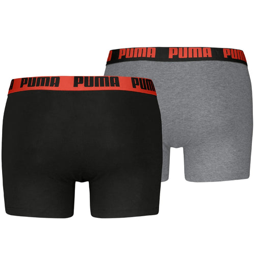 PumaBoxer Briefs 2 - pack2 - Pack Basic Boxer Briefs, Black/Grey w/ fierce redBoxers & Briefs