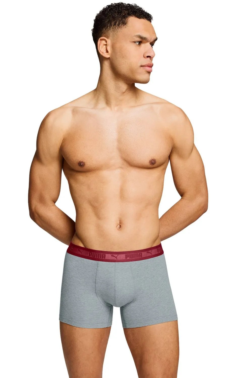 PumaBoxer Briefs 2 - pack2 - Pack Chromatic Waistband Boxer Briefs, Grey/Black/burgundyBoxers & Briefs