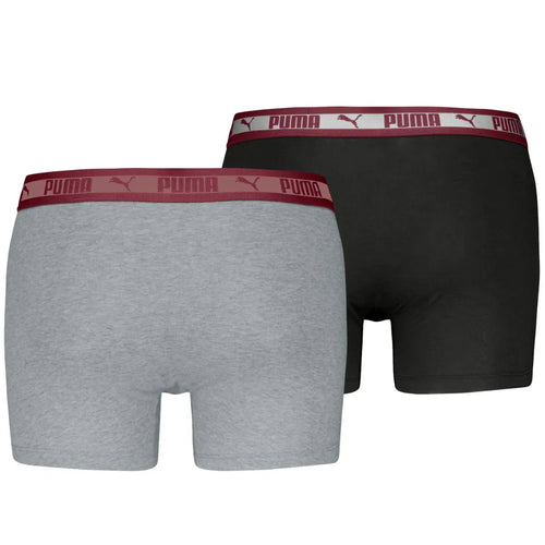 PumaBoxer Briefs 2 - pack2 - Pack Chromatic Waistband Boxer Briefs, Grey/Black/burgundyBoxers & Briefs