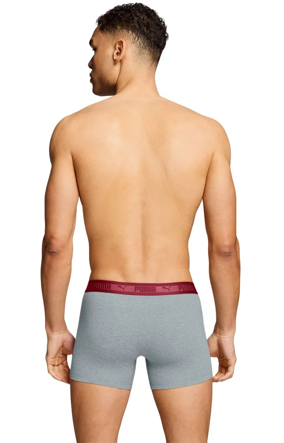 PumaBoxer Briefs 2 - pack2 - Pack Chromatic Waistband Boxer Briefs, Grey/Black/burgundyBoxers & Briefs