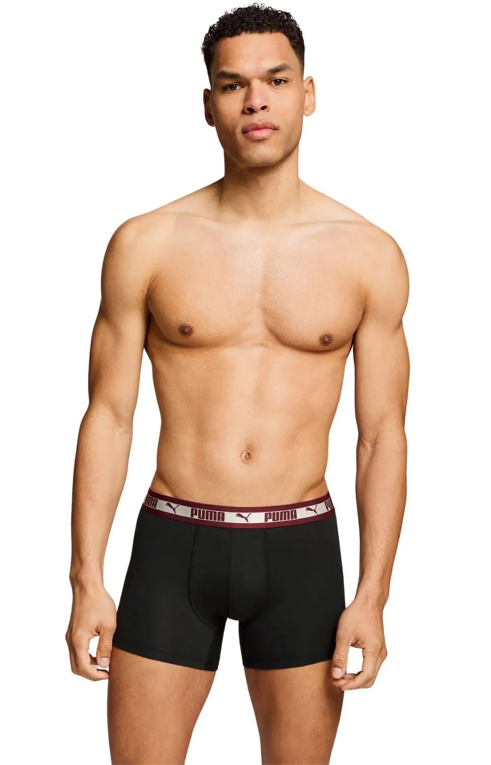 PumaBoxer Briefs 2 - pack2 - Pack Chromatic Waistband Boxer Briefs, Grey/Black/burgundyBoxers & Briefs