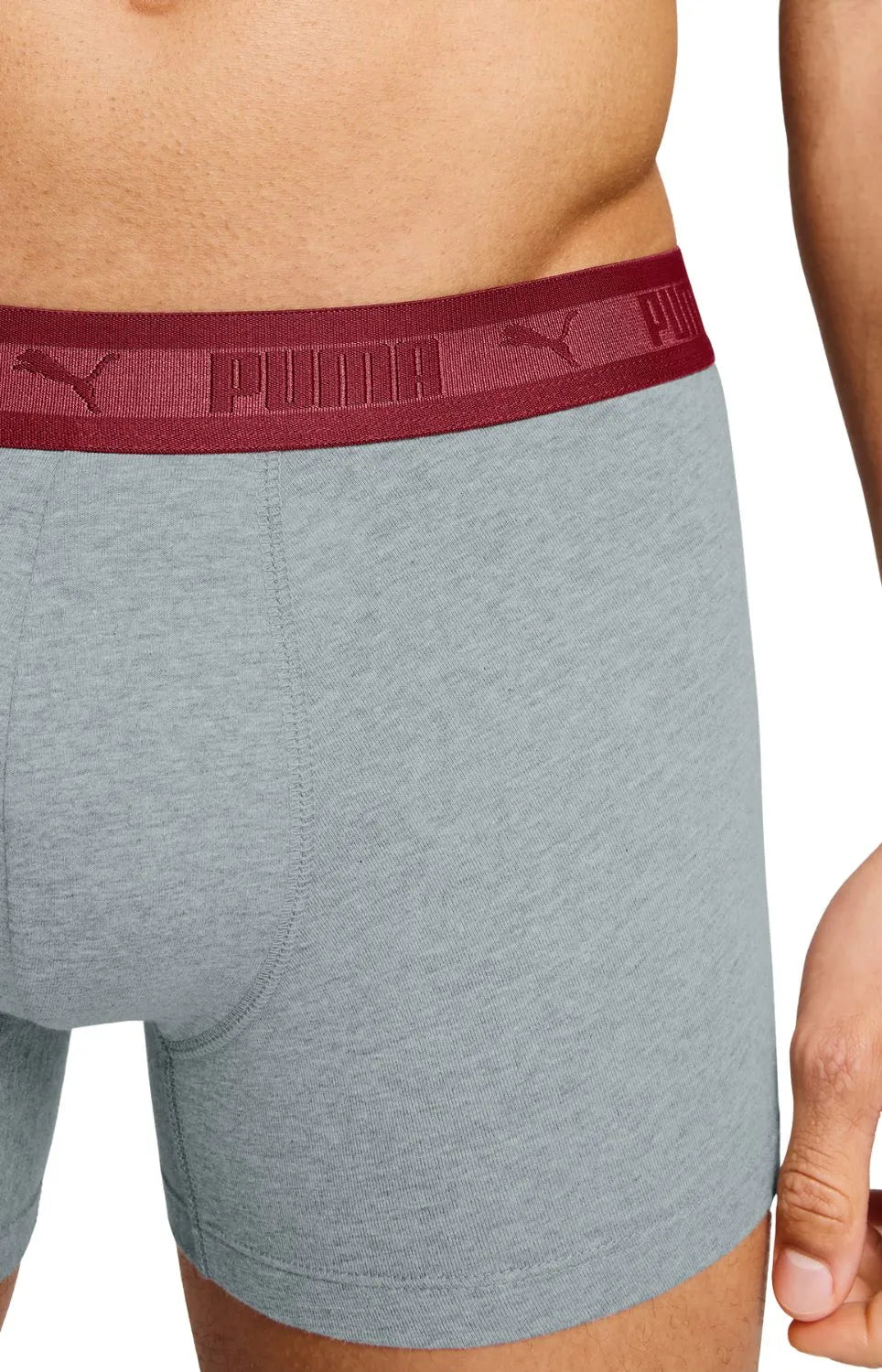 PumaBoxer Briefs 2 - pack2 - Pack Chromatic Waistband Boxer Briefs, Grey/Black/burgundyBoxers & Briefs
