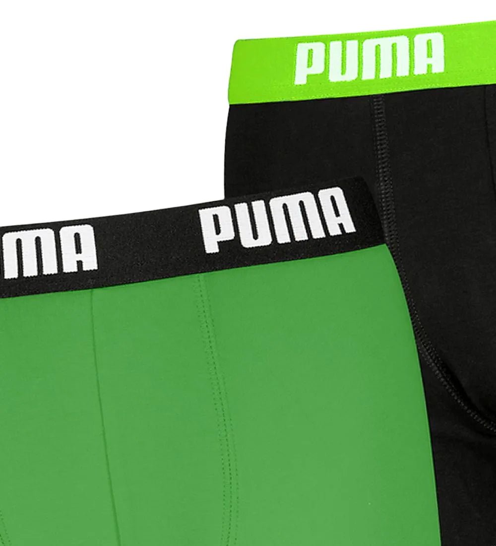 PumaBoxer Briefs 2 - pack2 - Pack Everyday Basic Boys' Boxer Briefs, Green/BlackBoxers & Briefs