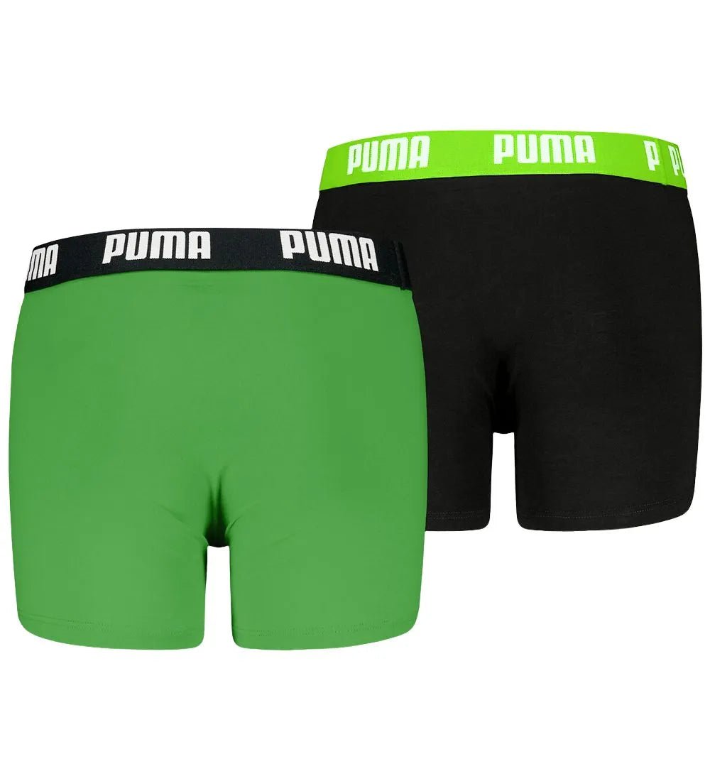 PumaBoxer Briefs 2 - pack2 - Pack Everyday Basic Boys' Boxer Briefs, Green/BlackBoxers & Briefs