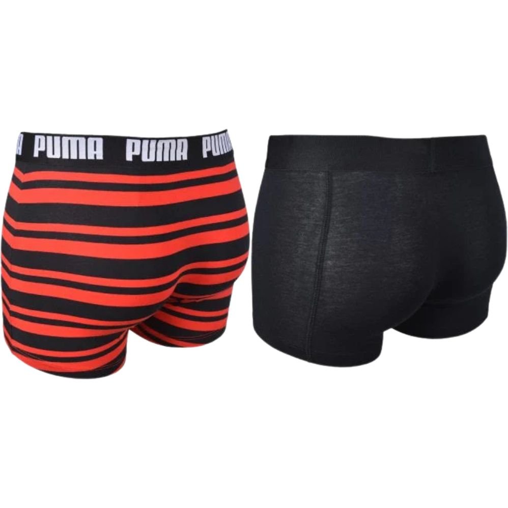 PumaBoxer Briefs 2 - pack2 - Pack Heritage Stripe Boxer Briefs, Red/BlackBoxers - and - Briefs.net