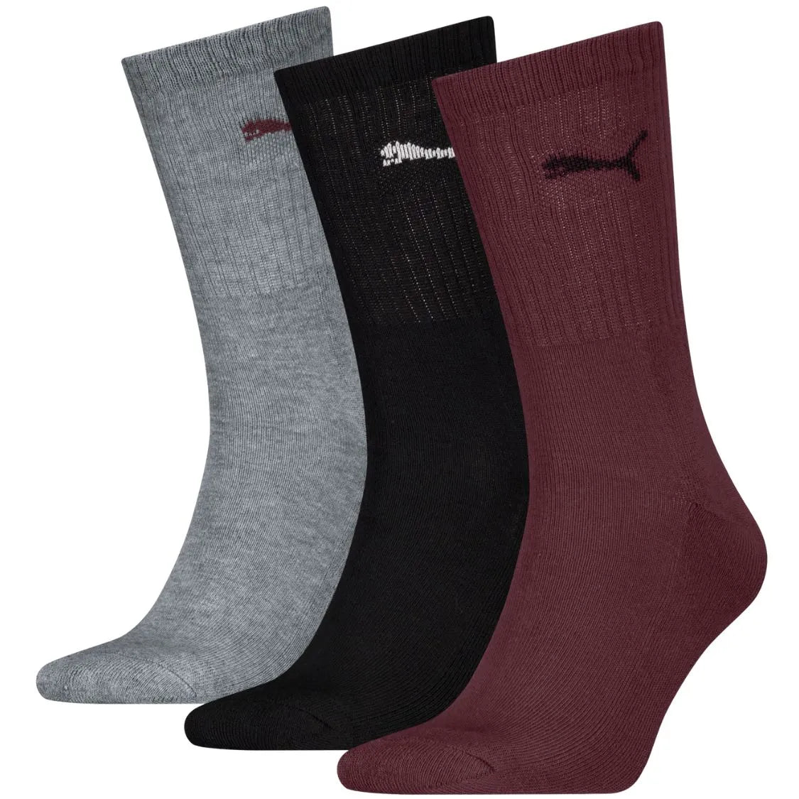 PumaSocks 3 - pack3 - Pack Sports Socks, Burgundy/Black/GreyBoxers & Briefs