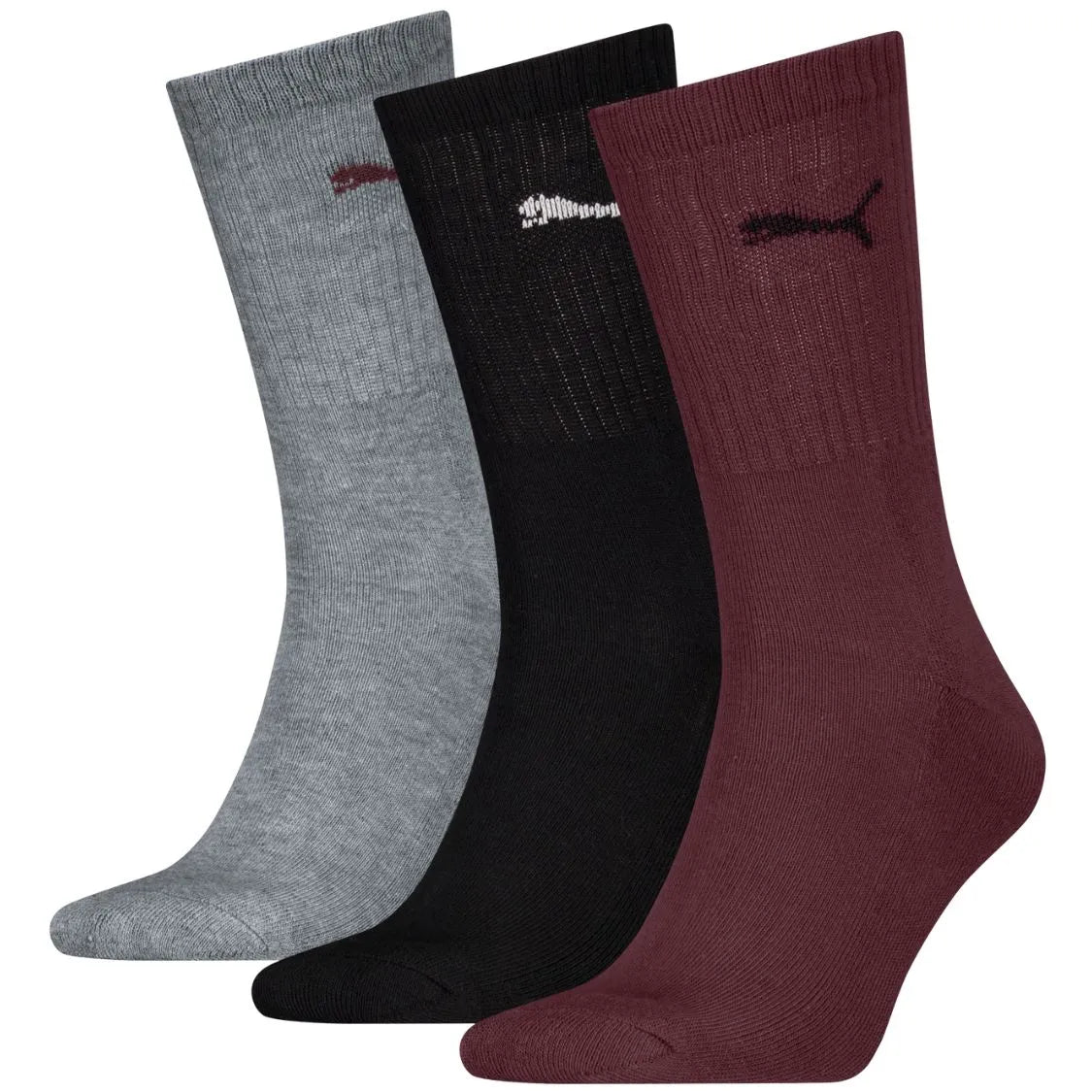 PumaSocks 3 - pack3 - Pack Sports Socks, Burgundy/Black/GreyBoxers & Briefs